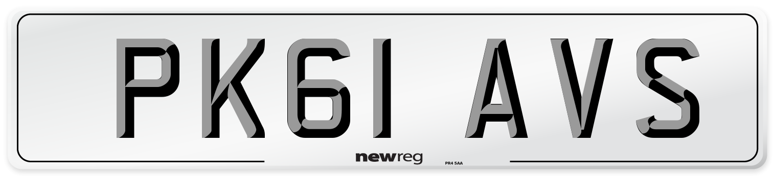 PK61 AVS Number Plate from New Reg